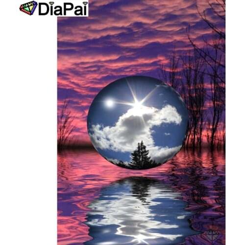 DIAPAI Full Drill Diamond Painting "Dusk scenery" DIY Picture Of Rhinestone 5D Diamond Embroidery Cross Stitch Decor A26242