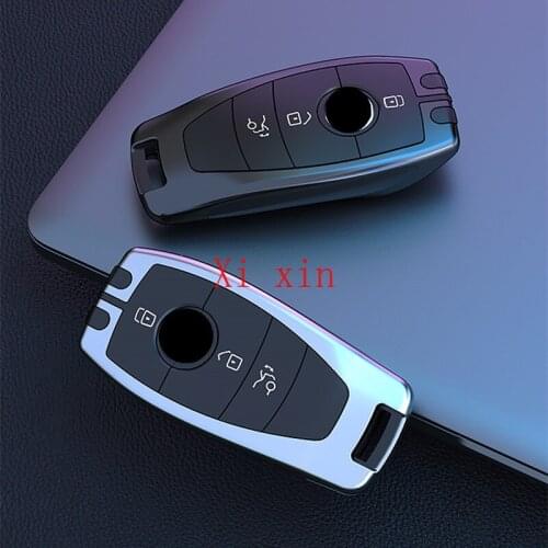For Mercedes-Benz C-Class C260L C200L E-Class e300l GLC300L/A200L High-grade zinc alloy silicone car key cover