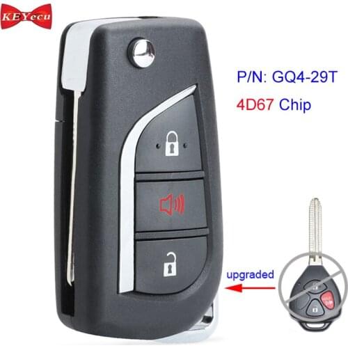 KEYECU for Toyota Corolla Matrix Venza Upgraded Remote Key Fob P/N: GQ4-29T 315MHz 4D67 Chip