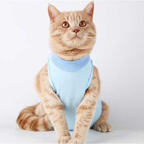Pet Cats Recovery Weaning Suit Breathable Elastic Vest Wound Protection Clothes