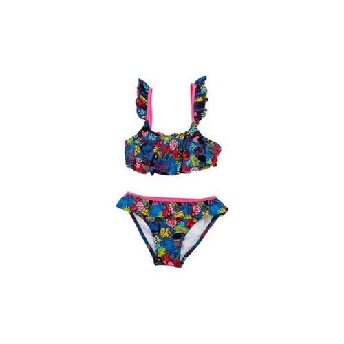 5-13 Years Girls' Swimsuits Two Piece 2021 New Fashional Bikini Ruffled Style Childrens Swimsuit Beachwear Large Girls TB075