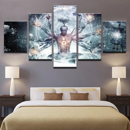 Larege Wall Art Home Decor Painting Canvas Modern Thousand-hand Bodhisattva Posters Cuadros Modular Pictures Living Room Frame
