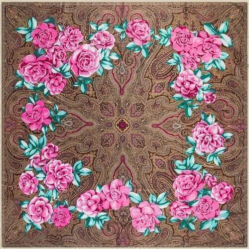 Plain Colored Camellia 130*130cm twill silk scarf women square scarves new style tassel lady spring fashion female scarf party