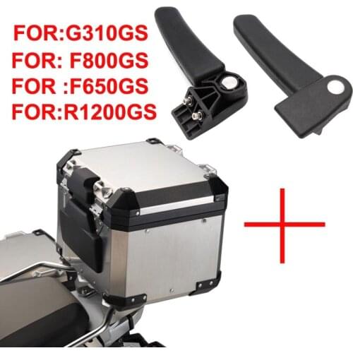 Passenger Backrest Back Pad Rear Saddlebag Trunk Sticker+Aluminum Rear Box Passenger Armrest For BMW R1200 GS F800GS G310GS F650