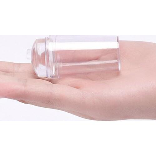 Transparent Versatile Silicone Nail Stamper Scraper Transparent Tool Mini Nail Stamper Elastic for Home Use