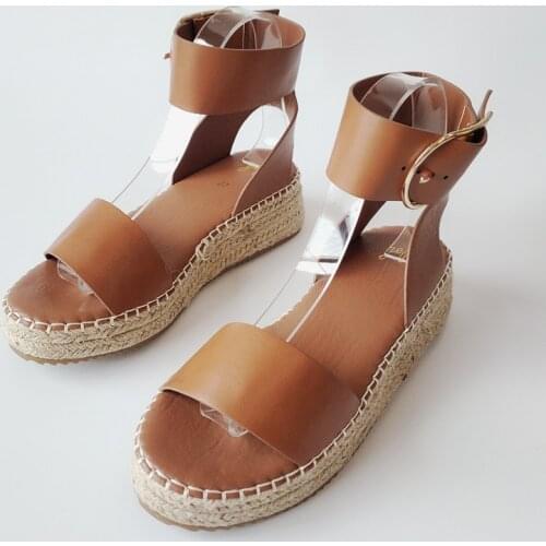 Clogs Wedge Heel Shoe Thick Female Sandal 2021 Womens Large Size Buckle Strap Muffins shoe Platform Comfy Comfort Girls Fashion