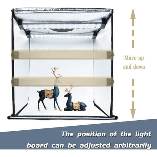 SH 40cm 60cm 80cm Studio Photo Ring LED Light Box 5pc Color Backgrounds Tabletop Lightbox Photography Soft Shooting Tent Box