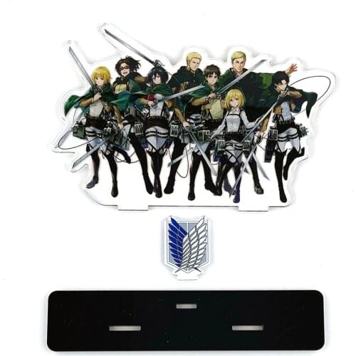 Shingeki no Kyojin Attack on Titan Mikasa Eren Armin Levi Erwin Hange acrylic standee figurines cake topper desk decoration