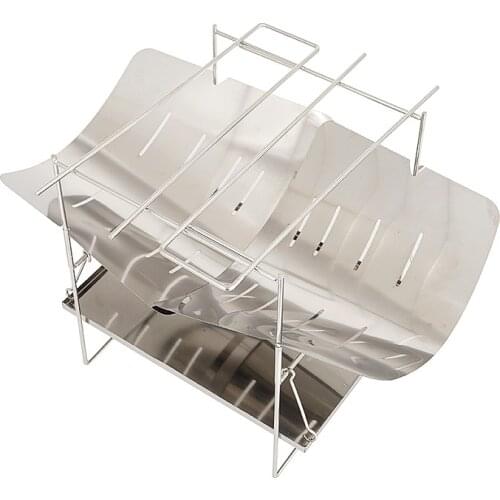 Ultralight Portable Outdoor Wood Stove Burner Multifunctional Folding stainless steel Barbecue Charcoal Stove