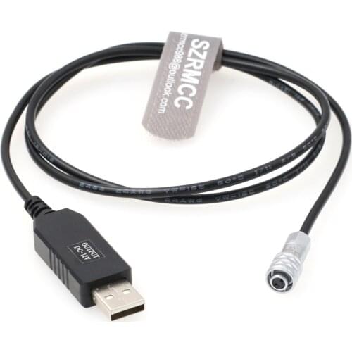 USB 5V 2A Mobile Power Battery to SF610 2 Pin with Boost 12V Cable for BMPCC4K Blackmagic Pocket Cinema Camera 4K