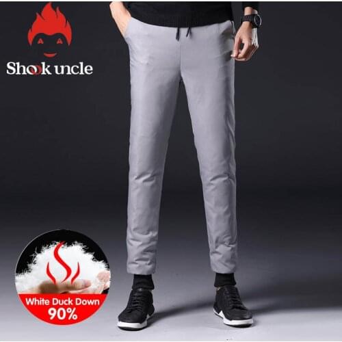Thickened Windproof White duck Down Pants Skiing Trekking Outdoor Waterproof Winter Warm Breathable Ultra-Thicken Trousers 968