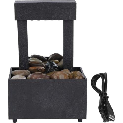 Indoor Water Fountain Desktop Fountain Decorative LED Lighting Desktop Fountain Tabletop Ornament Home Decor Office Decor