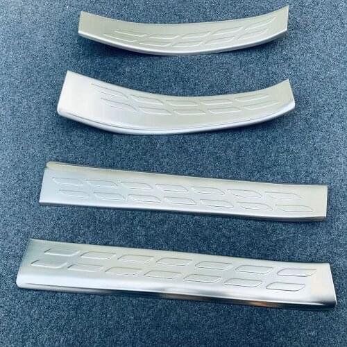 For Nissan Note 2021 2022 Stainless Steel Inner Inside Door Sill Panel Scuff Plate Kick Step Trim Cover Protector