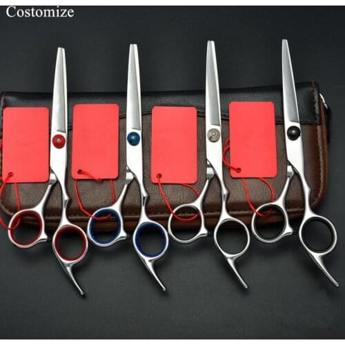 Engrave logo japan 7 inch Pet dog grooming hair scissors cutting barber makas grooming cut shears tools hairdressing scissors