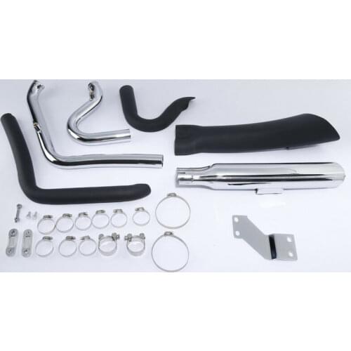 Motorcycle Exhaust Pipes with Heat Shields 2-1 Fit For Harley Softail Breakout 2013-2017