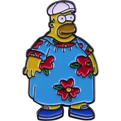 King Size Homer badge cute cartoon gift