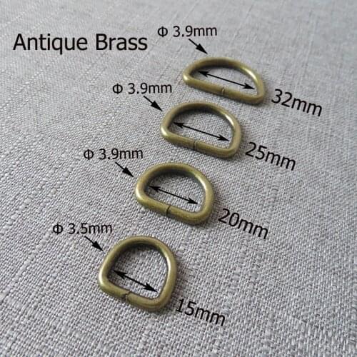 1 Pcs 15mm 20mm 25mm 32mm Metal Clasp Loop Belt Buckle D Rings For Bag Pet Dog Collar Leash Harness Sewing Garment DIY Accessory