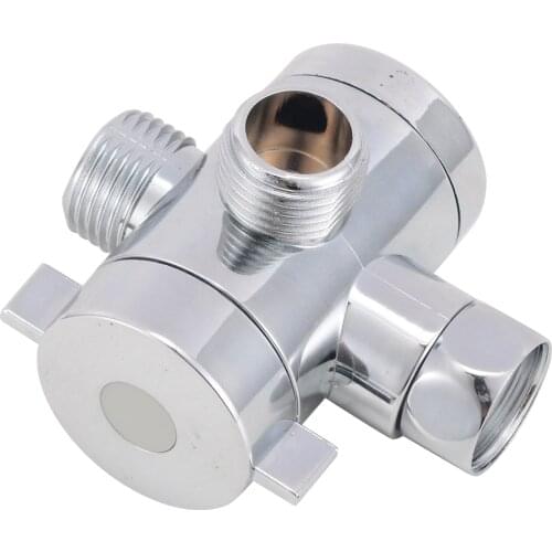 1pc 1/2inch 3 Way T adapter Diverter Bath Arm Mounted Connector Diverter Bath Adjustable Shower Diverter Valve Bathroom Part