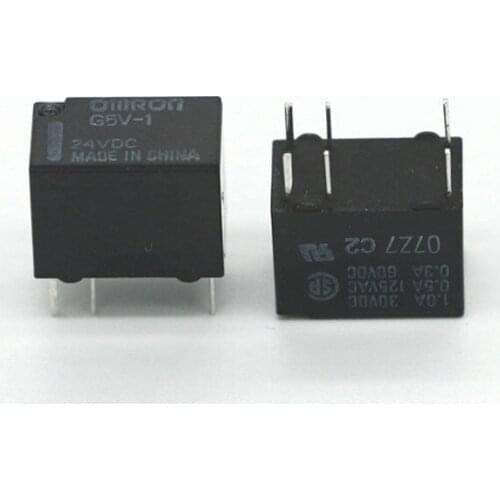 10PCS/LOT Omron relay G5V-1-24VDC 24V 1A 6Pin SPDT Mini Signal For PCB New Original