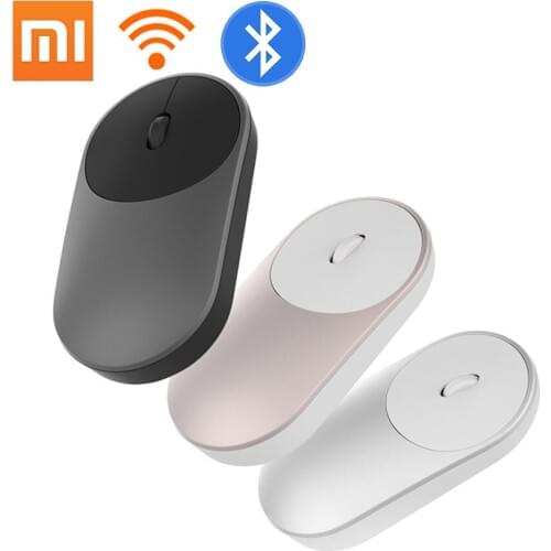 100% Original Xiaomi mijia Mouse Portable Optical Wireless Bluetooth Mouse 4.0 RF 2.4GHz Dual Mode Connect for Laptop pc