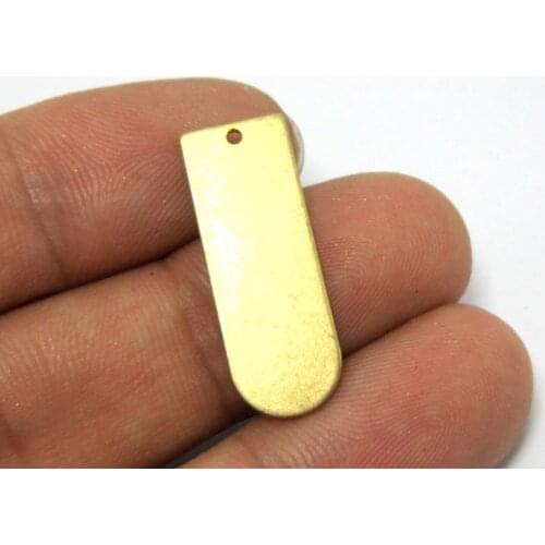 30pcs Brass pendant 26x9.5mm Raw brass D shaped earrings findings charms R539