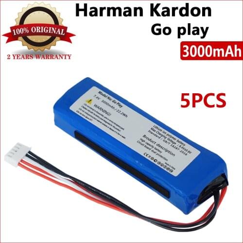 5PCS 3000mAh GSP1029102 01 Speaker Battery for Harman Kardon Go Play / Go Play Mini Speaker Batteries With Tracking Number