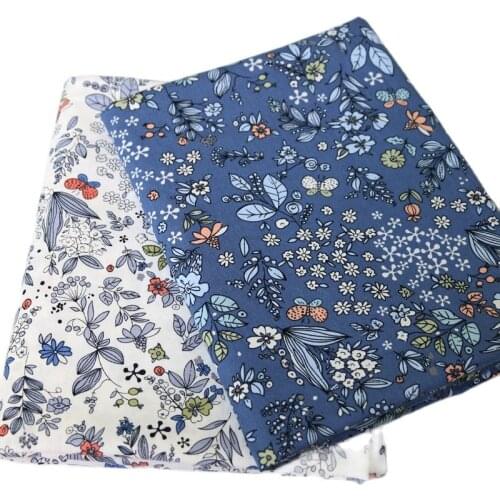 50cm*147cm Vintage Floral 100% Cotton Fabric For DIY Sewing Summer Dress Thin Poplin Patchwork Fabric Soft