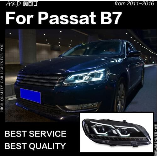 AKD Car Styling for VW Passat B7 Headlights 2011-2016 LED Headlight DRL Hid Head Lamp Bi Xenon Projector Lens Beam Accessories