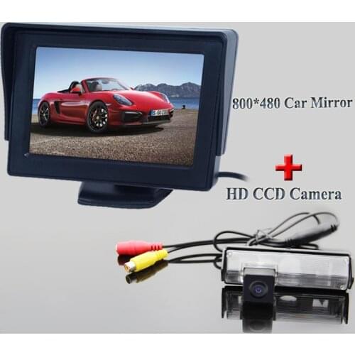 Car Rearview Parking Camera+ 4.3 Inch TFT LCD Monitor Rear Monitor For Mitsubishi/Pajero/Montero/Nativa/Challenger/Grandis
