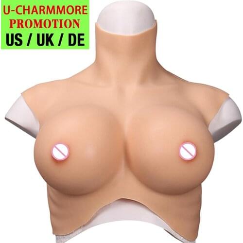Big size H Cup no oil Silicone Bust Breast Forms Realistic Fake Boobs Mens Boys Cosplay Shemale Transgender Crossdresser