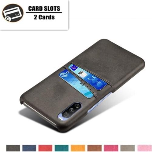 Dual Card Case For Sony Xperia 5II 10II 1 III 5 III 10 III Simplicity Leather Fashion Ultrathin Antiskid Cover Coque Phone Case