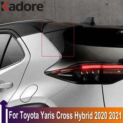 For Toyota Yaris Cross hybrid 2020 2021 Chrome Rear Window Cover Tail Windows Trim Stripe Sticker Car Styling Car Accessories