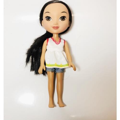 15cm Original doll Fashion Action Figure Two braids Lovely girl with long hair Big eyes girl Best Gift for Child