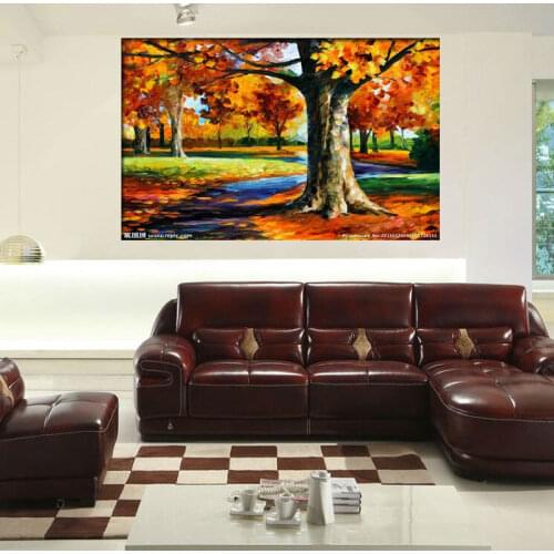 Beautiful Landscape Tree Canvas Wall Art Picture For Living Room Modern Abstract Hand Painted Oil Painting On Canvas No Frame