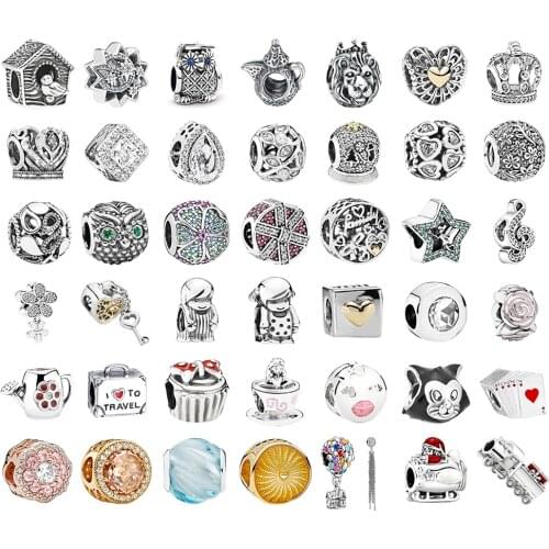 Fashion High Quality New 925 Silver Shiny Geometric Beads Childrens Original Romantic Jewelry Diy Accessories Wholesale