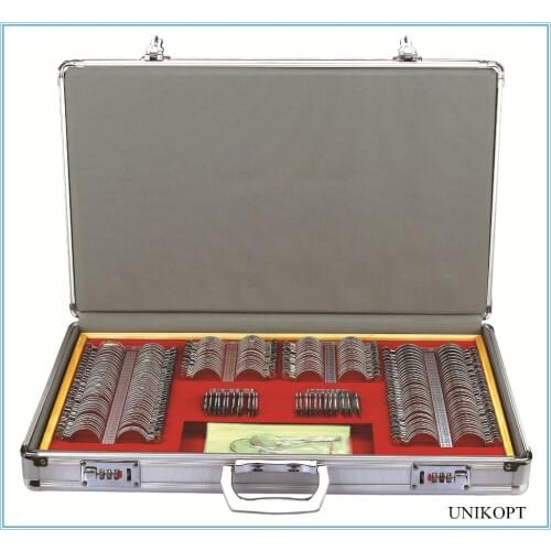 Trial Lens Set 232 pcs Lens Evidence Box Aluminum Rim A Class Quality JS-232 Aluminum Case
