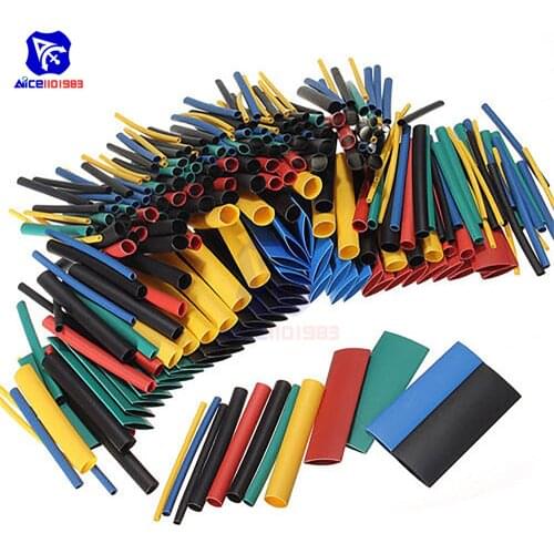 530pcs Heat Shrink Tubing Insulation Shrinkable Tube Assortment Electronic Polyolefin Ratio 2:1 Wrap Wire Cable Sleeve Tubes Kit