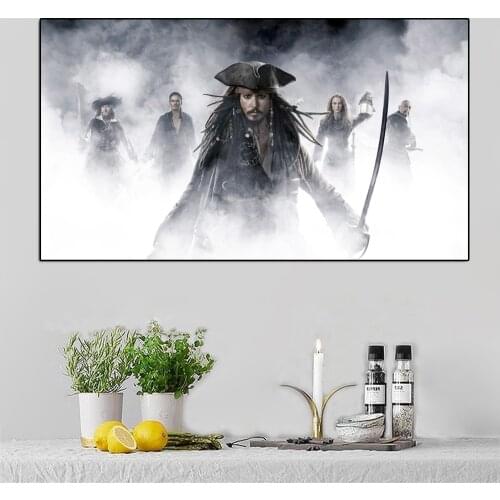 Pirates Of The Caribbean Movie Posters And Print Disney Epic Film Canvas Paintings Wall Art Picture Home Living Room Decoration