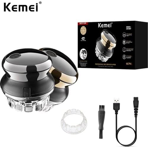 Kemei Easy Cut DIY UFO Hair Clipper and Trimmer for Men Even Cut Cord/Cordless Rotary Hair Cut Cutting Kit Sharp Circular Blades