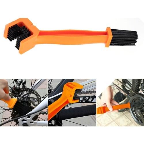 Motorcycle Bike Chain Brush MTB Bicycle Chain Scrubber Universal Rim Care Tire Bicycle Gear Chain Maintenance Cleaner Dirt Brush