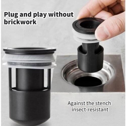 Kitchen Toilet Floor Drain Silicone Sewer Core Deodorant Waste Strainer Cover Bathroom Shower Strainer Plug Trap Siphon