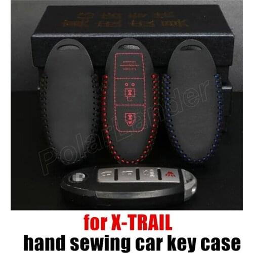 Only Red factory sale directly Car Key Cover Hand Sewing Key Case fit for NISSAN TEANA LIVINA X-TRAIL Genuine Leather elegant