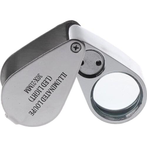 30X 21mm Glass Magnifying Magnifier Jeweler Eye Jewelry Loupe Loop