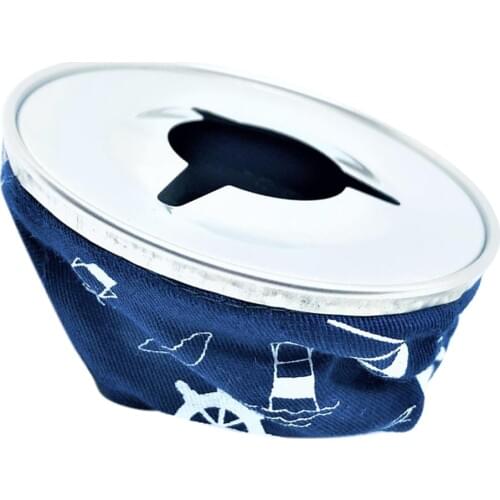 Stainless Steel Windproof Bean Bag Sandbag Cigarette Ashtray for Marine Boat RV Car Smoking, Red/Blue