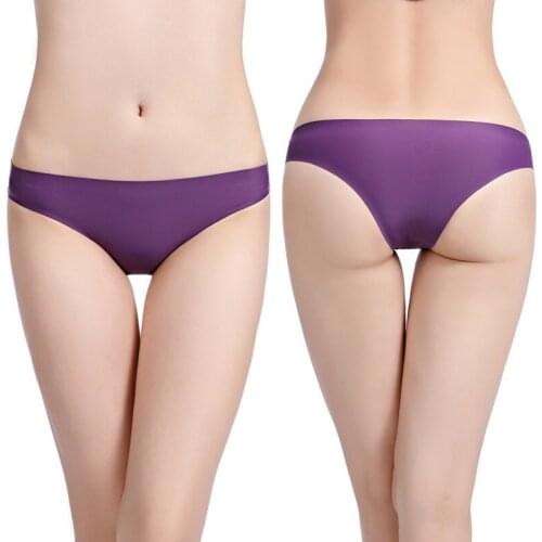 Seamless Sexy Panties Women Sexy V Waist G-String Underwear Female T-back Underpants S-XL Lady Bikini Panty 6 Solid Color