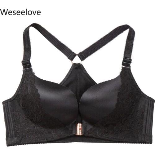 Weseelove New Summer and Autumn Beauty Back Bra Gather Soutien Gorge Plus Size Women Bra Slim Push Up Adjustable Underwear X29-2