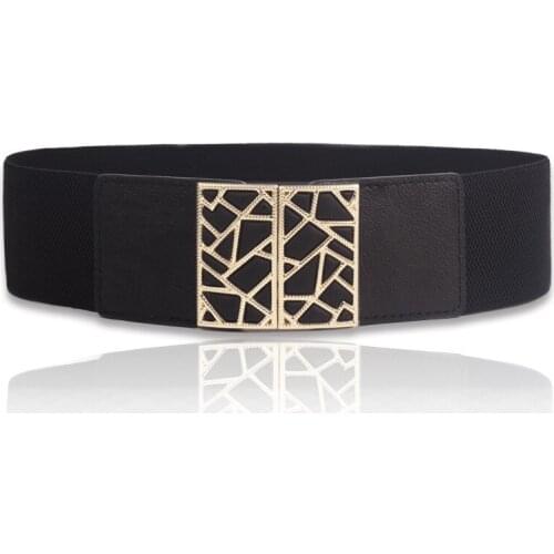 Women Wide Belt New Atmospheric Decorative Korean Version Waist Seal Elastic waistband makes it slim and fashionable 65*6cm