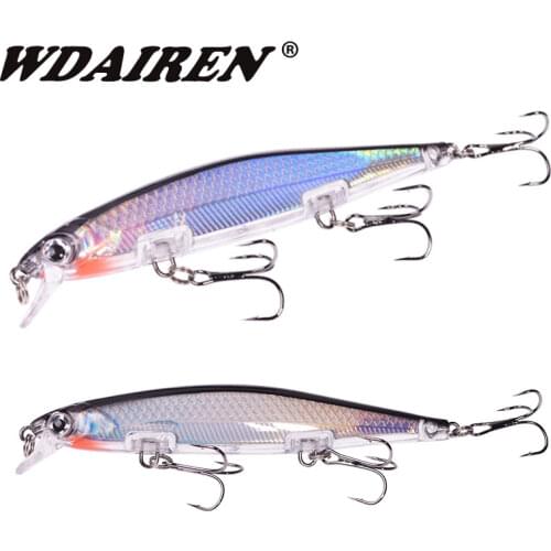 1PCS Sinking Minnow Wobblers Fishing Lures 110mm Artificial Hard Bait With 3 Treble Hook for Bass Carp Crankbait Fishing Tackle
