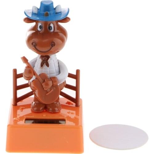 2Pcs Cute Animal Car Dashboard Bobble Head Toys Desk Decor Mermaid And Little Ox