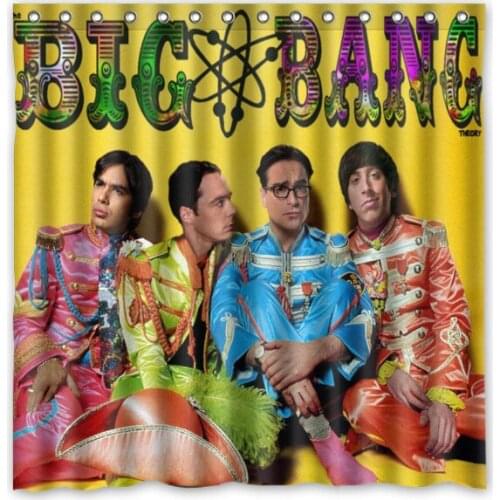 2017 The Big Bang Theory Waterproof Shower Curtain Polyester Fabric Bath Curtains Cortinas Para Banheiro Hot Sale 180x180cm